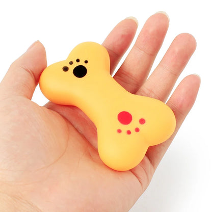 Simulation Bone Dog Cat Toy Chew Treat Holder Tooth Cleaning Squeak Toys Dog Puppy Training Interactive Pet Toys funny play Toys