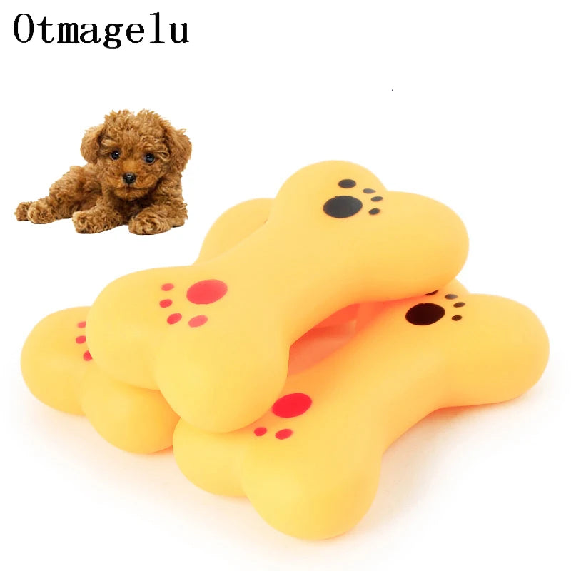 Simulation Bone Dog Cat Toy Chew Treat Holder Tooth Cleaning Squeak Toys Dog Puppy Training Interactive Pet Toys funny play Toys