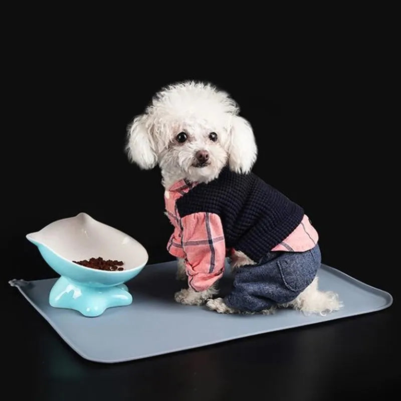 Silicone Pet Mat Pet Food Feeding Pad Waterproof Dog Cat Bowl Food Mat Puppy Feeder Tray Water Cushion Placemat