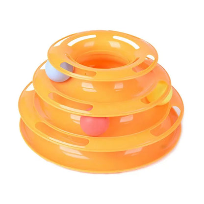 4 Levels Cat Toy Tower Turntable Roller Balls Toys Interactive Intelligence Training Track Puzzle Funny Games Accessories