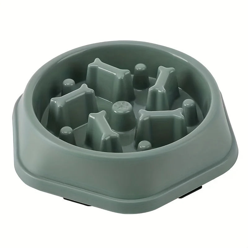 Anti-Tip Slow Feeder Dog Bowl - Non-Slip, Choke Prevention Pet Dish for Healthy Eating