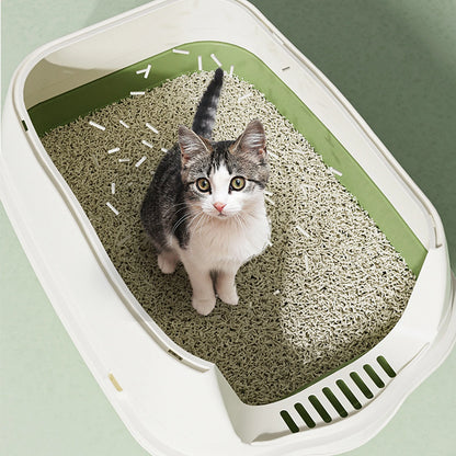 Large Cat Litter Box Hooded Cat Litter Box Odor-Resistant Fully Enclosed Cat Toilet with Litter Scoop for Home Pets Supplies