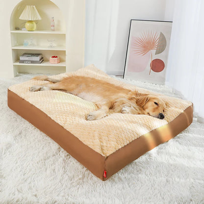 HOOPET Dog Kennel Winter Warm Sleeping Mat Full Removable Washable Large Dog Golden Retriever Dog Sofa Dog Mat Winter Dog Beds