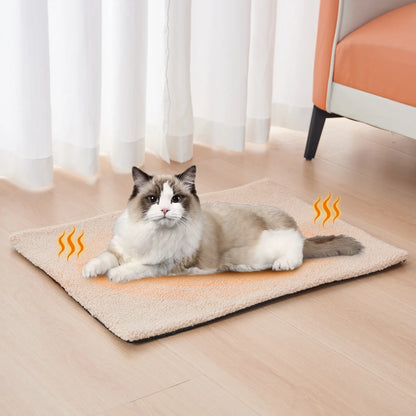 Self-Heating Pet Pads Blanket Puppy Pad Warm Cushion Mat for Cats Dogs Washable Pets with Thermal Body Heat Reflecting Core Pad