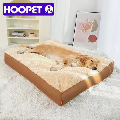 HOOPET Dog Kennel Winter Warm Sleeping Mat Full Removable Washable Large Dog Golden Retriever Dog Sofa Dog Mat Winter Dog Beds