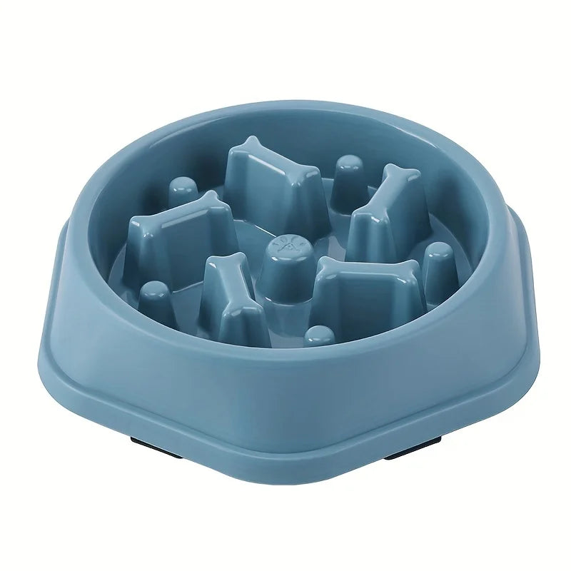 Anti-Tip Slow Feeder Dog Bowl - Non-Slip, Choke Prevention Pet Dish for Healthy Eating