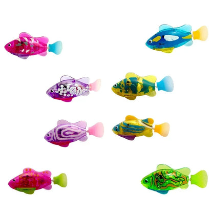 Cat Interactive Electric Fish Toy Water Cat Toy for Indoor Play Swimming Robot Fish Toy for Cat and Dog with LED Light Pet Toys