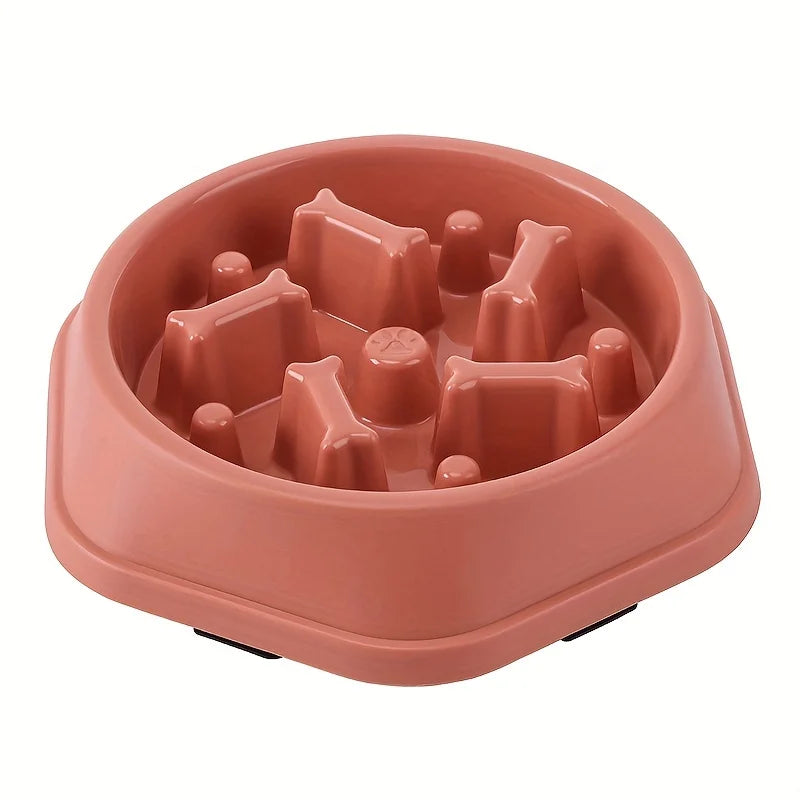 Anti-Tip Slow Feeder Dog Bowl - Non-Slip, Choke Prevention Pet Dish for Healthy Eating