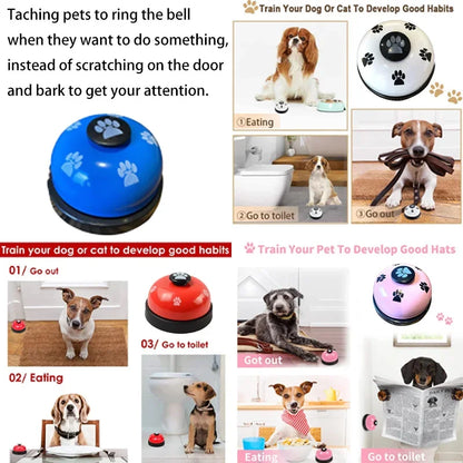 Pet Training Bell Food Reminder Feeding Bell Training Interactive Toys Improve Pet Intelligence Button Speaker Pet Toys Bell For