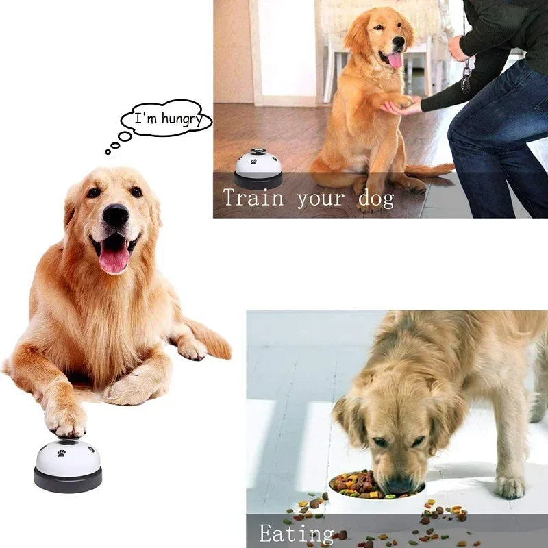 Pet Training Bell Food Reminder Feeding Bell Training Interactive Toys Improve Pet Intelligence Button Speaker Pet Toys Bell For