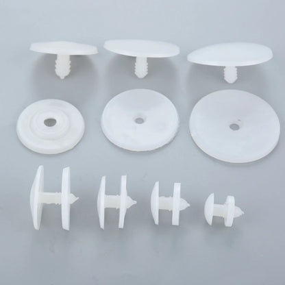 20/10Pcs White Plastic Doll Joints with Washers Neck Arm Leg Joins Dolls Accessories for Plush Pet Toys Doll Making DIY Craft