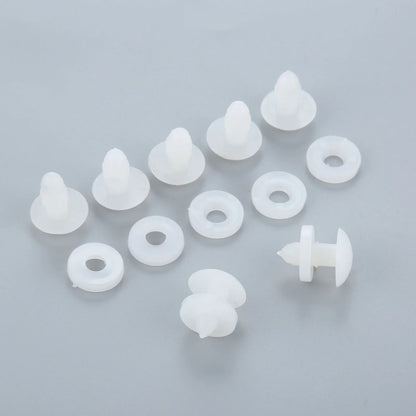 20/10Pcs White Plastic Doll Joints with Washers Neck Arm Leg Joins Dolls Accessories for Plush Pet Toys Doll Making DIY Craft