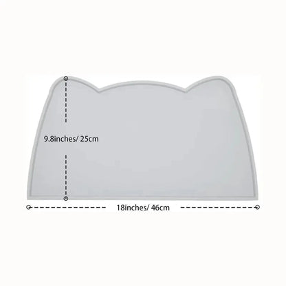 Food Grade Silicone Cat Mat Anti-dirty Easy to Clean Cats and Dog Bowl Mats Waterproof and Leak-proof Anti-slip Pad Pet Product