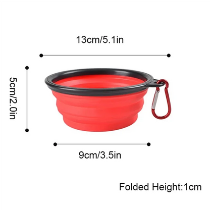 New 350ml Folding Bowl With Keychain Pet Bowl Portable Travel Dog Bowl Convenient Cat bowl Non-deformable Folding Bowl