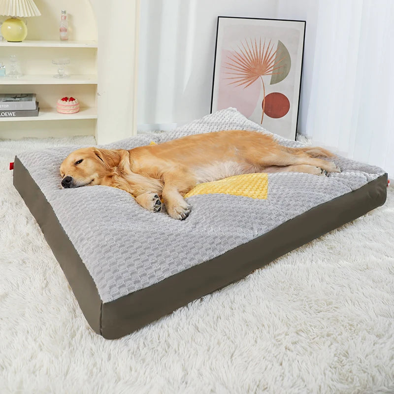 HOOPET Dog Kennel Winter Warm Sleeping Mat Full Removable Washable Large Dog Golden Retriever Dog Sofa Dog Mat Winter Dog Beds