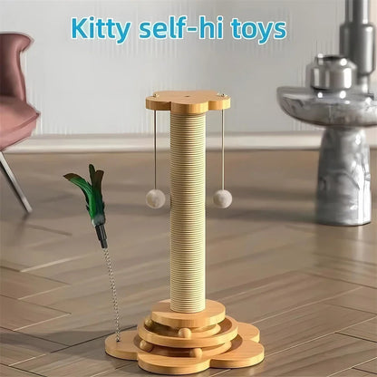 Pet cat toy High-density board Cat Turntable Fun cat baseball durable sisal scraper cat supplies Cat scratching post