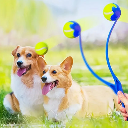 Pet ball throwing stick dog training toy ball throwing device outdoor tennis training amuse dog ball throwing toy