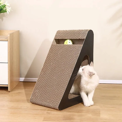 Cat Scratch Cardboard with Rotating Ball Wear-resistant Cat Clawing Board For Cat Toys Cat Climbing Frame Pet Cat Climbing Frame