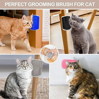 Pet Cats Corner Brush  Tree Massager Comb Accessories Sandbox for Cats Tower Scratcher Scratching Post Scrapers Stuff Supplies