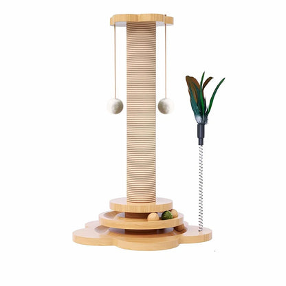 Pet cat toy High-density board Cat Turntable Fun cat baseball durable sisal scraper cat supplies Cat scratching post