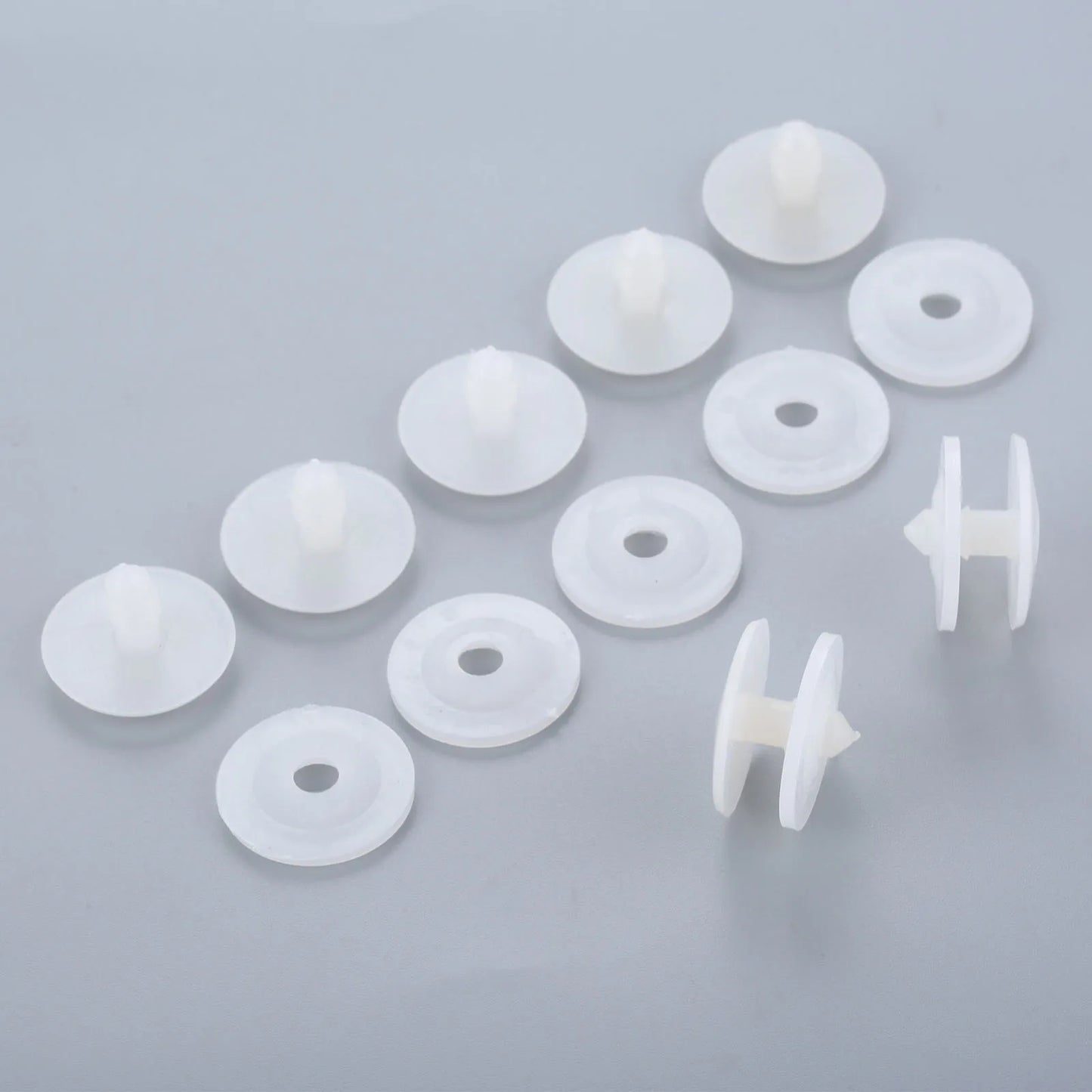 20/10Pcs White Plastic Doll Joints with Washers Neck Arm Leg Joins Dolls Accessories for Plush Pet Toys Doll Making DIY Craft