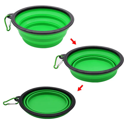 New 350ml Folding Bowl With Keychain Pet Bowl Portable Travel Dog Bowl Convenient Cat bowl Non-deformable Folding Bowl