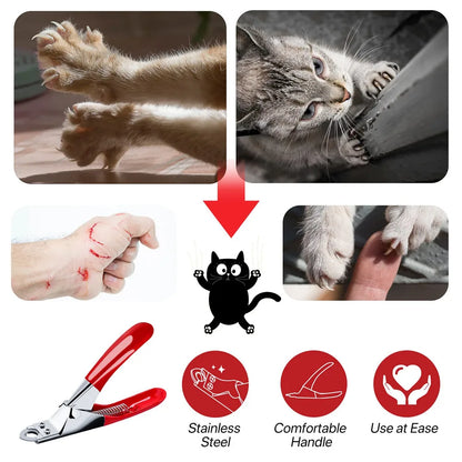 Dog Cat Nail Clipper Stainless Steel Pet Toes Cutter Scissor Grooming Tool for Small Medium Dogs Cats Guillotine Nail Clipper