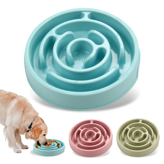 Pet Dog Slow Feeder Bowl Fun Non Slip Anti-Gulping Slower Food Feeding Dishes Eco Dog Bowl for Large Medium Small Dogs Puppy