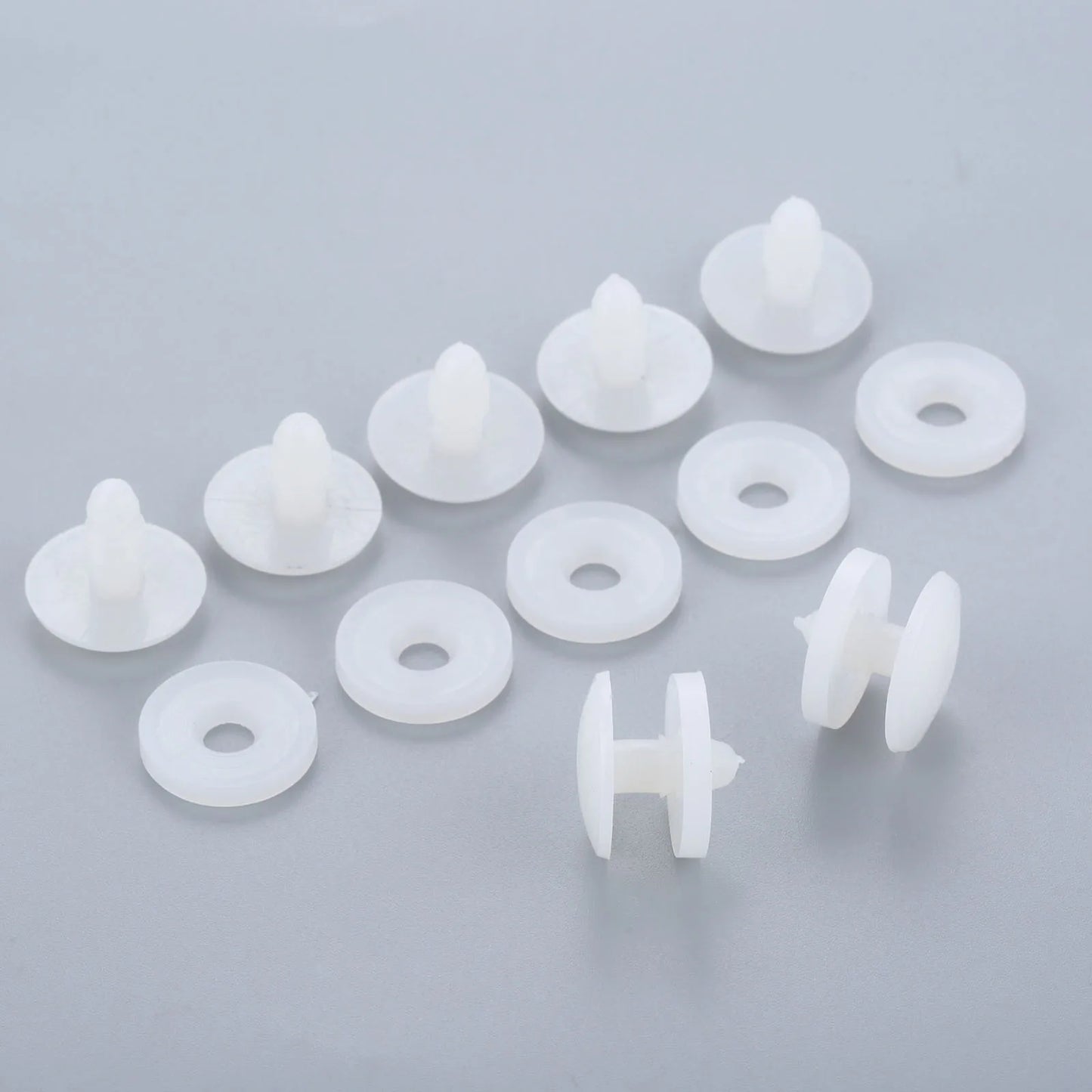 20/10Pcs White Plastic Doll Joints with Washers Neck Arm Leg Joins Dolls Accessories for Plush Pet Toys Doll Making DIY Craft