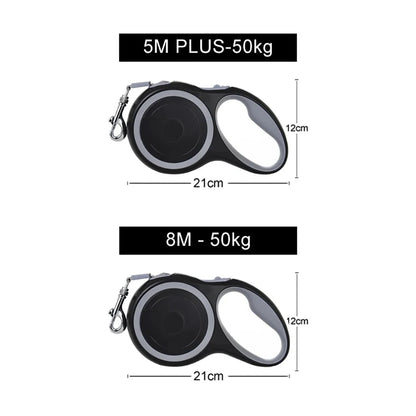 3m 5m 8m 50kg Dog Leash Retractable Roulette Collar for Small Big Dog Accessories Adjustable Durable Walking Hiking Bulldog Rope