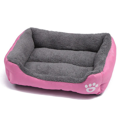 Large Pet Cat Dog Bed Square Plush Kennel Summer Washable Cat Mat Waterproof Mattress Pet Cushion Medium Large Dogs Pet Supplies