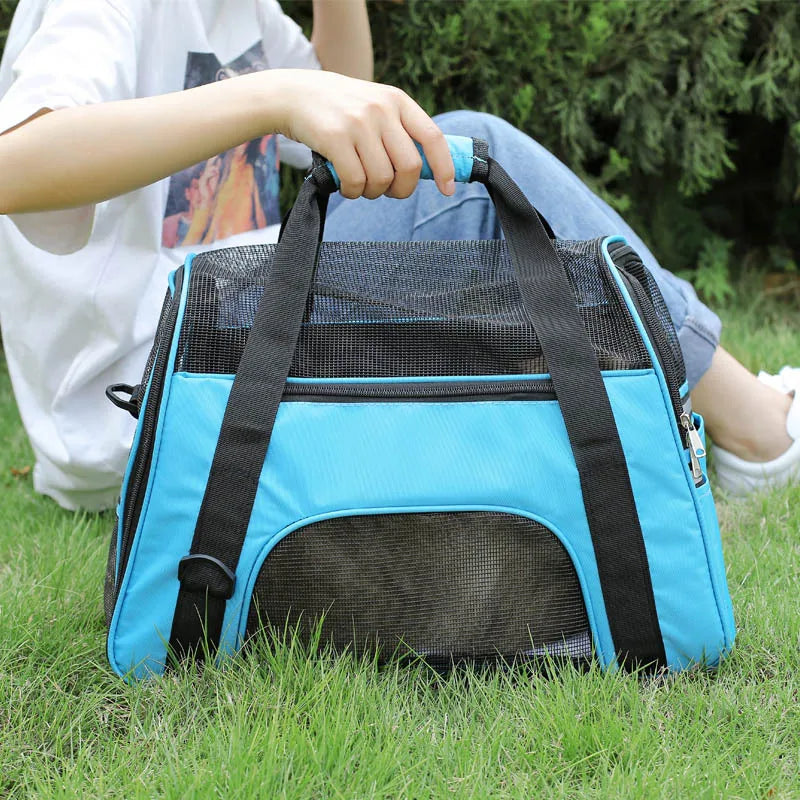 Cat Bags Portable Dog Carrier Bag Mesh Breathable Pet Puppy Travel Bags for Small Dogs Foldable Cats Handbag Bag Transport Bag