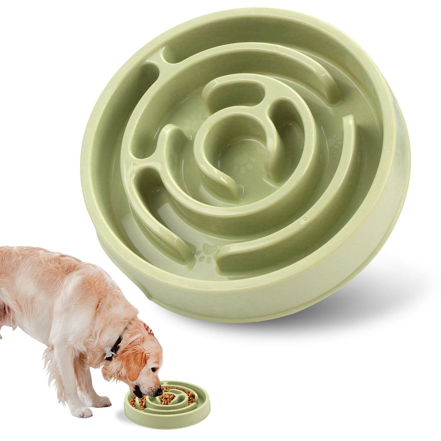 Pet Dog Slow Feeder Bowl Fun Non Slip Anti-Gulping Slower Food Feeding Dishes Eco Dog Bowl for Large Medium Small Dogs Puppy