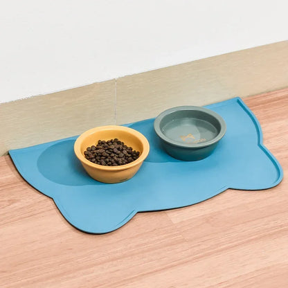 Food Grade Silicone Cat Mat Anti-dirty Easy to Clean Cats and Dog Bowl Mats Waterproof and Leak-proof Anti-slip Pad Pet Product